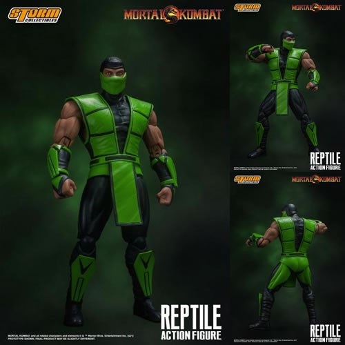 Figuras de Mortal Kombat: figura de acción de reptil a escala 1/12