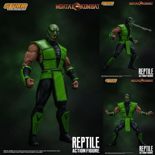 Figuras de Mortal Kombat: figura de acción de reptil a escala 1/12