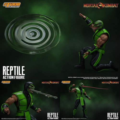 Figuras de Mortal Kombat: figura de acción de reptil a escala 1/12