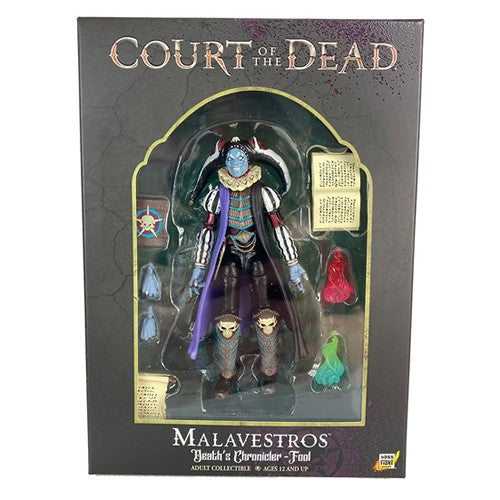 Court Of The Dead Figures - W02 - Malavestros (Death’s Chronicler - Fool) - Boss Fight Studio