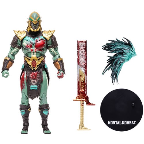 Figuras de Mortal Kombat - S08 - Figura de acción MKXI Kotal Kahn (Bloody) a escala de 7"