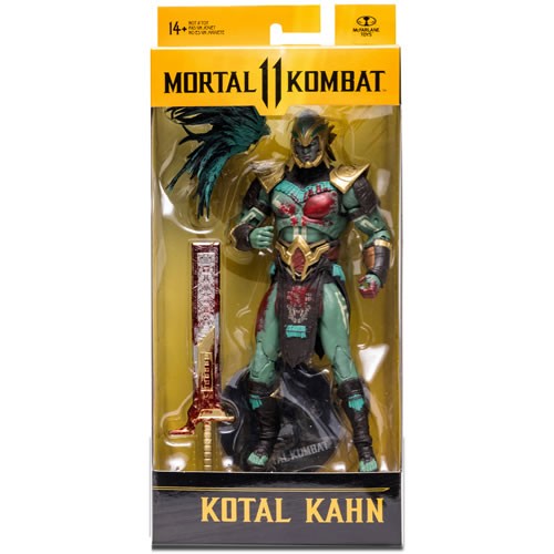 Figuras de Mortal Kombat - S08 - Figura de acción MKXI Kotal Kahn (Bloody) a escala de 7"