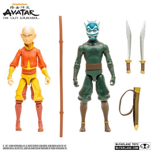 Avatar: The Last Airbender Figures - 5" Scale Aang Vs Bkue Spirit Zuko 2-Pack - Mcfarlane
