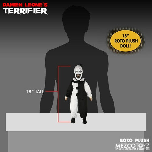 M.D.S. Figures - Terrifier - 18" Art The Clown Roto Plush Doll - Mezco Toyz