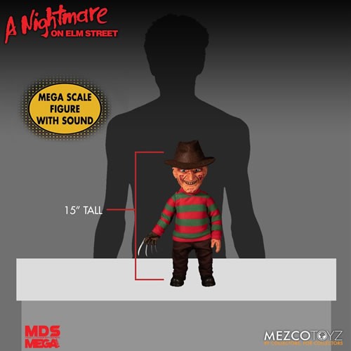 Nightmare on Elm Street  - 15" Mega Scale Talking Freddy Krueger Doll - Mezco