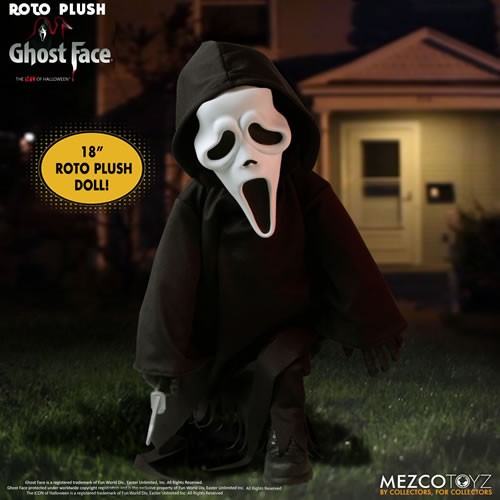 Figuras Mezco MDS - Scream - Muñeco de peluche roto con cara de fantasma de 18"