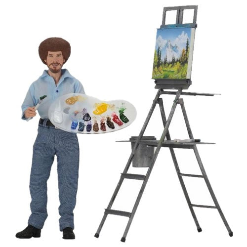 Retro Clothed Action Figures - Bob Ross - 8" Bob Ross The Joy of Painting - Neca