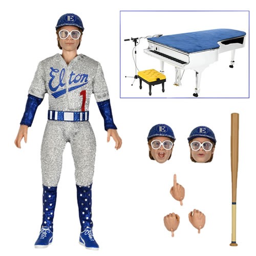 Retro Clothed Action Figures - 8" Elton John (Live In '75) - Neca