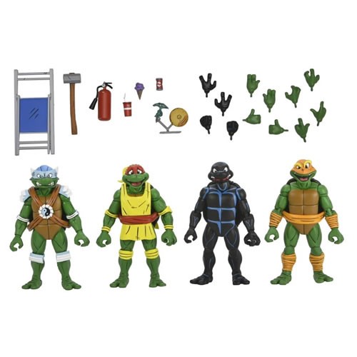 TMNT 7" Scale Figures - Archie Comics - Stump Wrestling Turtles 4-Packm-NECA