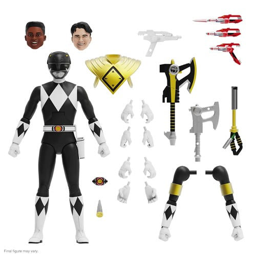 S7 ULTIMATES! Figures - Mighty Morphin Power Rangers - W03 - Black Ranger - Super7