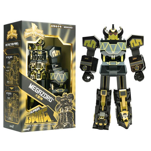 Super Cyborg Figures - Mighty Morphin Power Rangers - Megazord (Black / Gold) - Super7