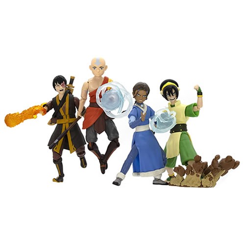 BST AXN Best Action Figures - Avatar: The Last Airbender - Powers 4-Pack (SDCC 2022) Exclusive - The Loyal Subjects