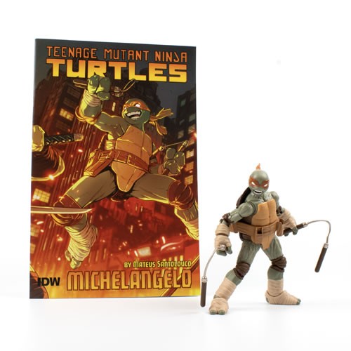 BST AXN Best Action Figures - TMNT - IDW Comics - 5" Michelangelo V2 w/ Limited Edition Comic - The Loyal Subjects