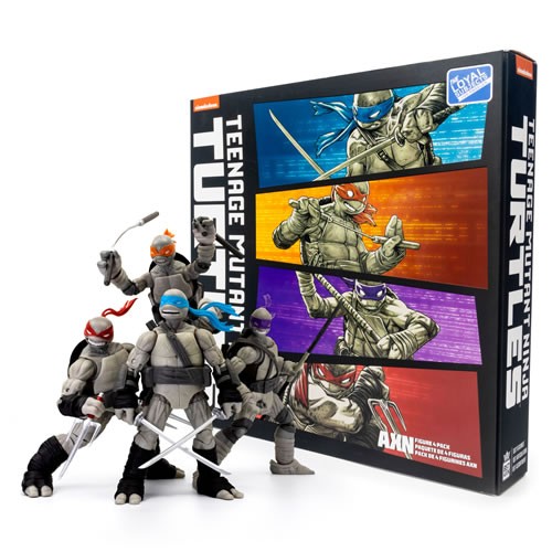 BST AXN Best Action Figures - TMNT - 5" Comic Heroes B&W 4-Pack SDCC 2023 Exclusive - The Loyal Subjects