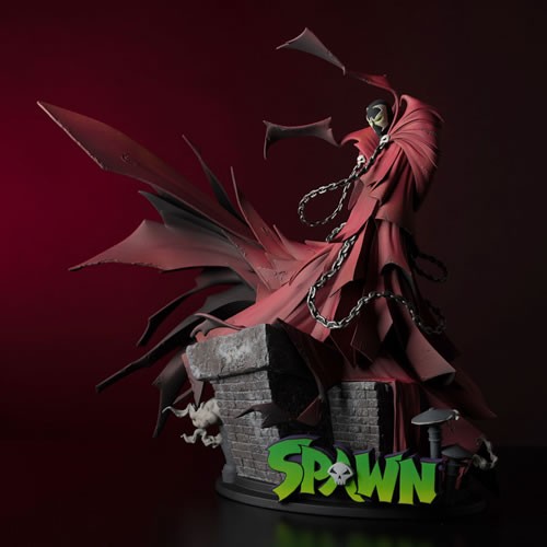 Spawn Logo Dc DC Direct Spawn Statues - 30th Anniversary - Spawn/Batman #01 - 1/8 Sc ...
