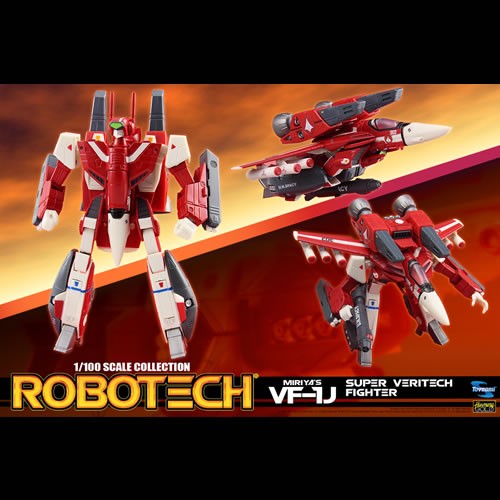 Robotech Figures - 1/100 Scale Collection Miriya VF-1J Super Veritech Fighter - Toynami